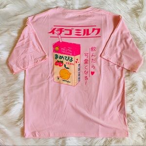 Pink Japanese Milk Box Tee